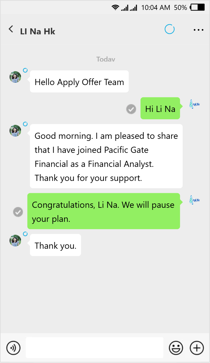 Li Na testimonial on WeChat